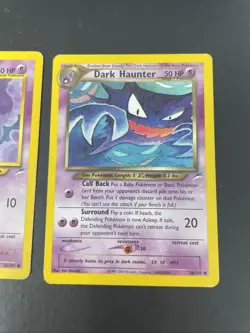 Ghastly 65/105 & Dark Haunter 36/105 Pokemon Cards - Image 3