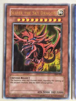 Egyptian God Cards GBI-001 002 003 Ra Slifer Obelisk Set Ultra Rare Yu-Gi-Oh! NM - Image 4