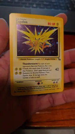 Zapdos 15/62 Fossil Holo Rare WOTC 1999 Pokemon Card ⚡MINT!!! - Image 2