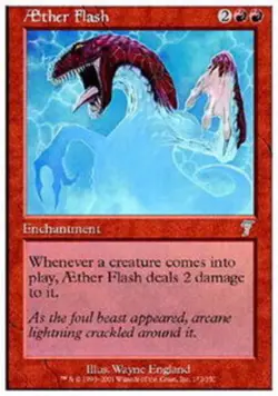 MTG magic cards 1x Aether Flash 7th Edition Light Play, English - Image 1