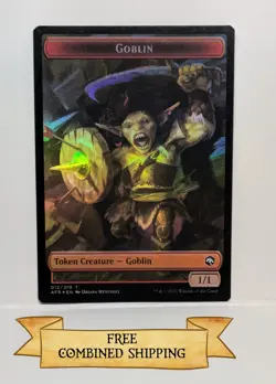 Dungeon of the Mad Mage Goblin Double-Sided Token Foil - Image 1