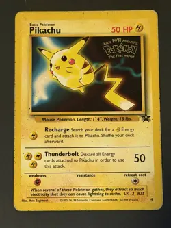 Pikachu #4 Black Star Promo - Pokemon The First Movie Vintage - Image 1
