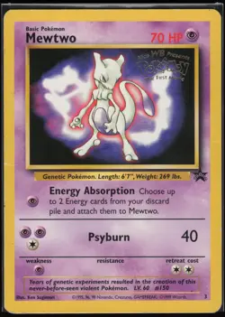 Mewtwo 3 Promo Wizards Black Star Promos Pokemon HP - Image 1