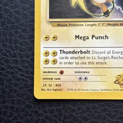 Lt. Surge's Raichu 28/132 Rare Pokemon Gym Heroes NEAR MINT - Image 5