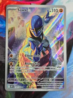 Pokemon Sawk 130/086 White Flare Illustration Rare NM EN - Image 1