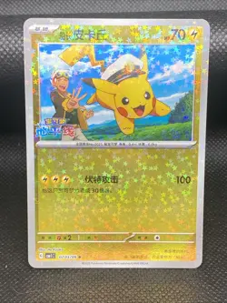 Pokemon S-Chinese Captain Pikachu Shining Holo 0704/09 CBB1C Gem Pack Horizon - Image 1