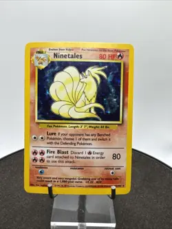 Pokemon TCG Ninetales 12/102 Base Set Holo Rare Vintage WOTC - Image 1