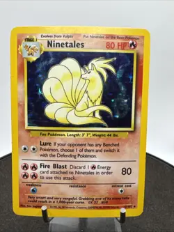 Pokemon TCG Ninetales 12/102 Base Set Holo Rare Vintage WOTC - Image 2