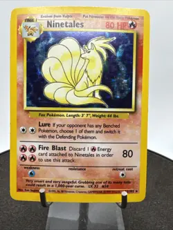 Pokemon TCG Ninetales 12/102 Base Set Holo Rare Vintage WOTC - Image 4