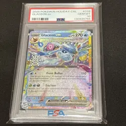 2025 POKEMON HOLIDAY CALENDAR #026 GLACEON EX PSA 10 - Image 1