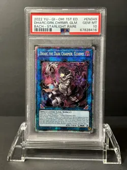 Yugioh Dharc the Dark Charmer, Gloomy BACH - EN049 Starlight Rare PSA 10 - Image 1