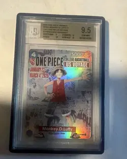 2026 Monkey D Luffy One Piece Promo College Basketball US Voyage BGS 9.5 - Image 3