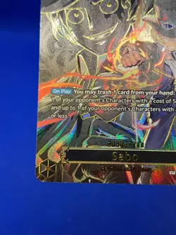 One Piece Carrying On His Will Sabo OP07-118 SP SEC Secret Rare DMG/INDENTION - Image 5
