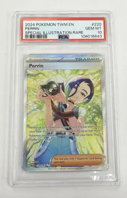2024 Pokemon Perrin Card 220/167 Sir Twilight Masquerade, PSA 10 Gem Mint - Image 1