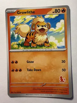 Growlithe Charmander Stamped Unconfirmed My First Battle NM Pokemon Card - Image 1