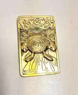Pokemon 1999 Special Edition Burger King 23k Gold Plated Trading Card Poliwhirl - Image 1