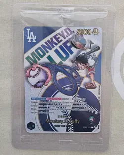 One Piece x Dodgers Collaborative Promo Card Monkey D. Luffy (Sealed) - Image 1