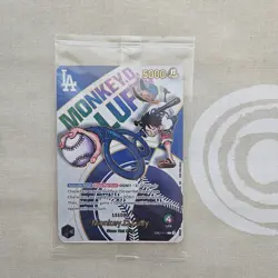 One Piece x Dodgers Collaborative Promo Card Monkey D. Luffy (Sealed) - Image 5