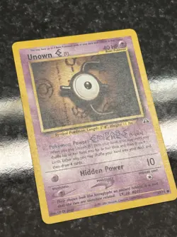 Unown [E] 67/75 Neo Discovery Regular Common LP Vintage Pokemon Card 2001 - Image 2