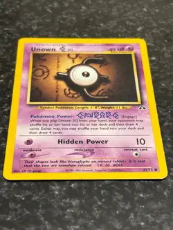 Unown [E] 67/75 Neo Discovery Regular Common LP Vintage Pokemon Card 2001 - Image 3