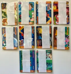 1999 Japanese Pokemon Bandai Carddass Vending Cards Series 7 -- 10 Packs - Image 1