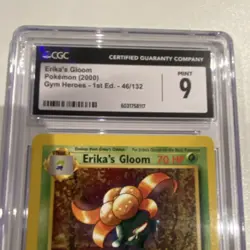 Pokemon Erika's Gloom 46/132 Gym Heroes 1st Edition CGC 9 non holo - Image 1