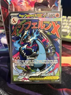 Mega Charizard X ex 023 SEALED Pokemon TCG: Mega Evolution Black Star Promo Holo - Image 1