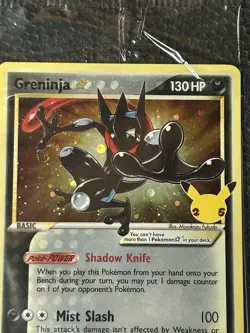 Pokemon Greninja Gold Star Promo Sealed SWSH144 Celebrations Black Star NRMT - Image 2