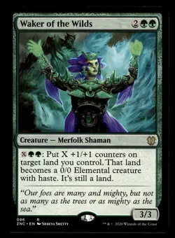 WAKER OF THE WILDS MTG Magic Cards NM-M ZENDIKAR RISING COMMANDER RARE - Image 1