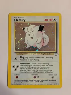 Pokemon TCG Clefairy 6/130 Base Set 2 Holo NM - Image 1
