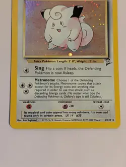 Pokemon TCG Clefairy 6/130 Base Set 2 Holo NM - Image 2
