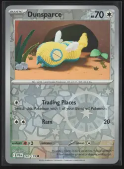 Dunsparce Common SV09: Journey Together 120/159 NM Pokemon Card Reverse Holo - Image 1