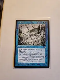 Mistfolk - Ice Age - MTG Magic - Error Card - Miscut, Ink Misaligned - Image 1