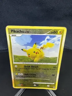 Pikachu 70/100 Reverse Holo Pokemon TCG Card Majestic Dawn 2008 HP - Image 2