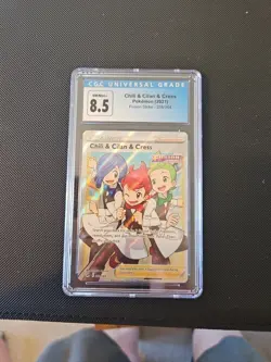 2021 POKEMON CARD SWORD SHIELD FUSION STRIKE FULL ART CHILI CILAN CRESS CGC 8.5 - Image 1