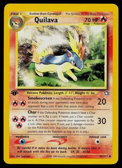 Pokemon Card - Quilava 1st Edition Neo Genesis 47/111 Uncommon - Image 1