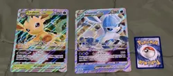 Pokemon Glaceon & Leafeon VSTAR Black Star Promo Oversized Jumbo Card MINT - Image 1