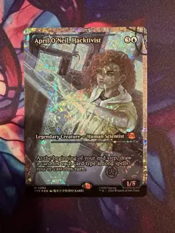 April O'Neil, Hacktivist (0292) (Showcase)(Fracture Foil) TMNT MTG - Image 1