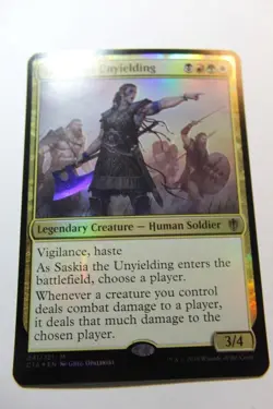 MTG Saskia the Unyielding x1-Foil -Commander 2016 Oversized-Lightly Played - Image 1