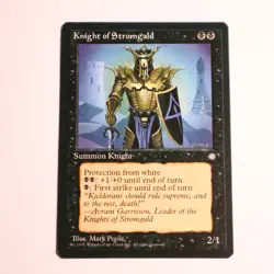 MTG Black - Knight of Stromgald - Ice Age - Summon Knight - Image 1