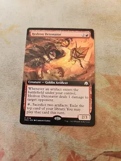 Hedron Detonator Extended Art Commander March Of The Machine MTG NM - Image 1