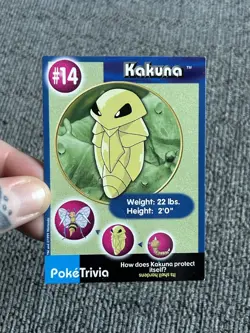 KAKUNA 14 POKEMON POKE TRIVIA CARD BURGER KING MEWTWO STRIKES BACK PROMO Vintage - Image 5
