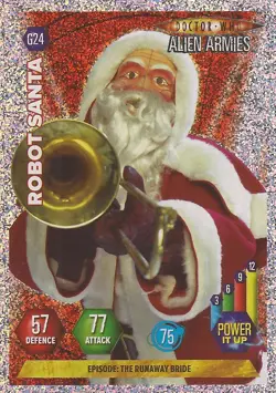 Doctor Who Alien Armies - "Robot Santa" Glitter Foil Card G24 - Image 1