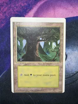 Miscut 1x Plains Basic Land 4th Edition MTG Magic Gathering Error Misprint - Image 1
