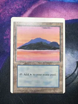 Miscut 1x Island Basic Land 4th Edition MTG Magic Gathering Error Misprint - Image 1