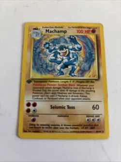 Pokemon WOTC THEME DECK MACHAMP HOLO 8/102 LP VINTAGE POKEMON CARD - Image 1
