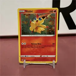 Pokemon TCG Victini SWSH07 Evolving Skies 020/203 Holo Rare 60 HP English - Image 1
