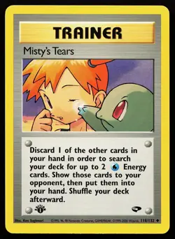 Misty's Tears 118/132 Uncommon 1st Edition Gym Challenge Pokemon Card - Image 1