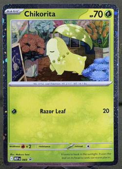 Chikorita MEP 069 NM Pokemon Mega Evolution Pokemon Perfect Order Holo Promo - Image 1