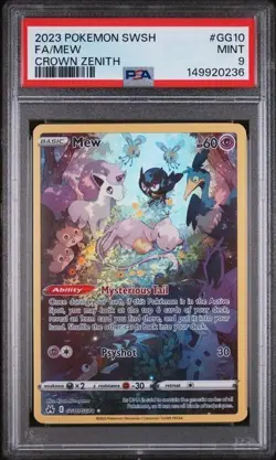Mew GG10/GG70 Sword Shield Crown Zenith Pokemon PSA 9 - Image 1